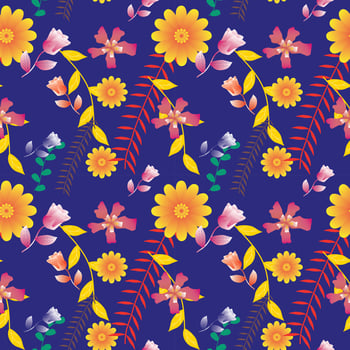 Seamless Pattern With Floral Motifs able to print for cloths, tablecloths, blanket, shirts, dresses, posters, papers. vector