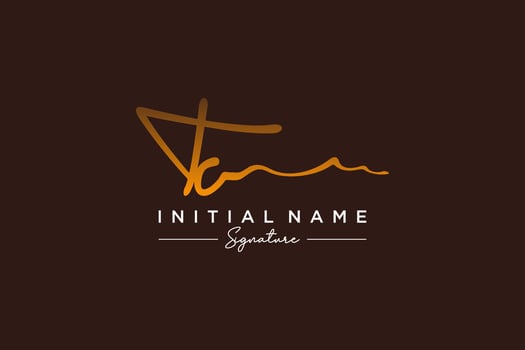 Initial TO signature logo template vector. Hand drawn Calligraphy lettering Vector illustration.