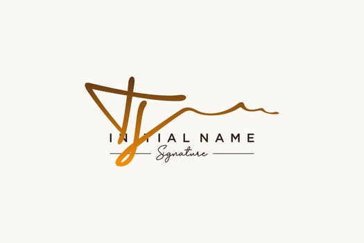 Initial TS signature logo template vector. Hand drawn Calligraphy lettering Vector illustration.