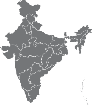 doodle freehand drawing of india map. png
