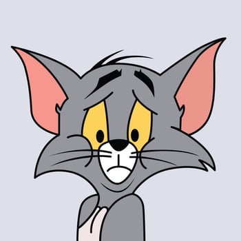 confused tom cartoon expression vector