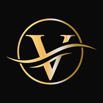 Letter V Logo Design for business and company identity with luxury concept vector