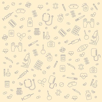 Thin line icons set of hospital and medical care. Outline symbol collection. Editable vector stroke