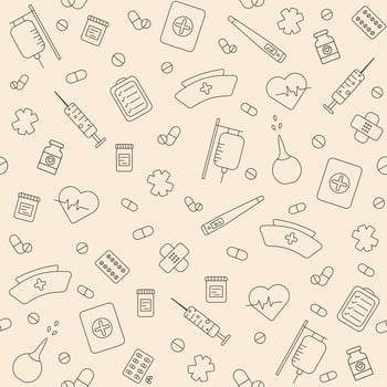 Thin line icons set of hospital and medical care. Outline symbol collection. Editable vector stroke