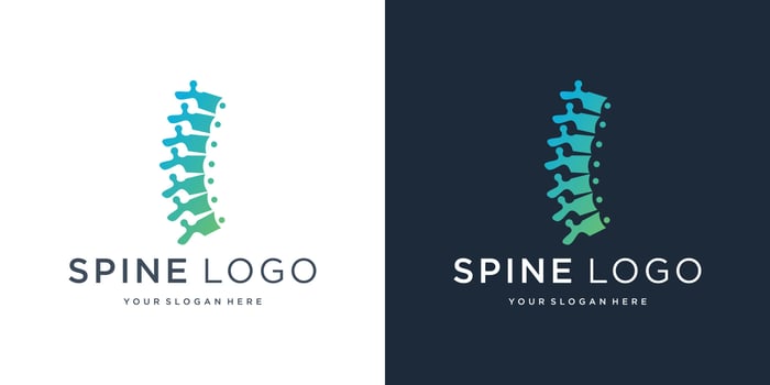 Creative Chiropractic Concept Logo Design Template. vector