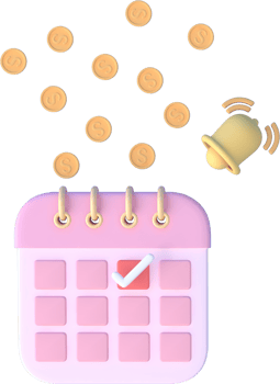 Tax Day Reminder Concept. 3d illustration submit tax by online concept, online tax payment and report. Business income. png