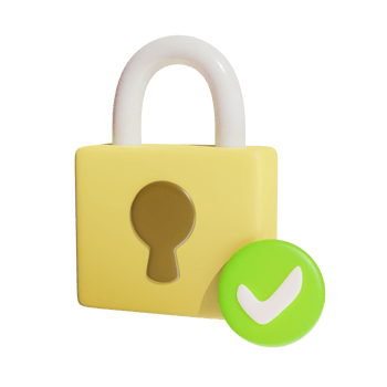 yellow padlock isolated on transparent background png