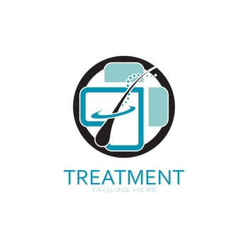 Hair treatment logo hair transplantation logo,removal logo vector image design illustration