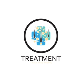 Hair treatment logo hair transplantation logo,removal logo vector image design illustration