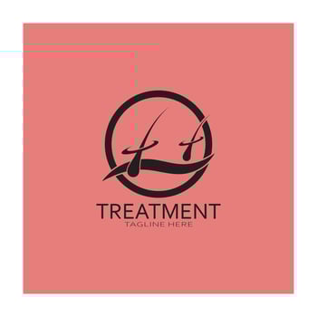 Hair treatment logo hair transplantation logo,removal logo vector image design illustration