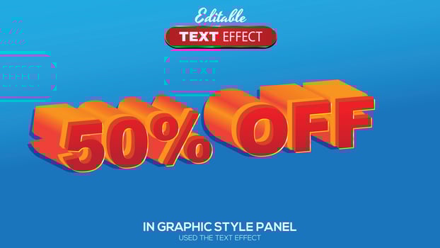 3D editable text effect bonus theme vector