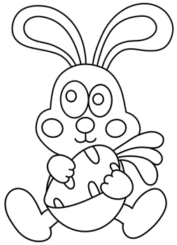 Cute white rabbit holding a carrot png