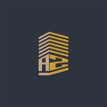 AZ initial monogram real estate logo ideas vector