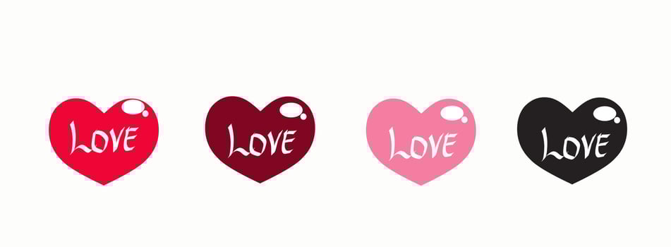 Love heart icon vector. Creative illustration romantic collection love symbols. Love concept. for Valentines day, Mothers day, wedding, love and romantic events vector