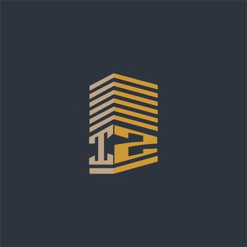 IZ initial monogram real estate logo ideas vector