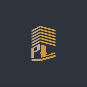 PL initial monogram real estate logo ideas vector