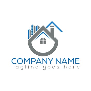 Real estate logo with vector format.