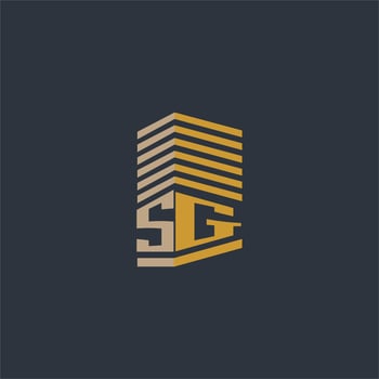 SG initial monogram real estate logo ideas vector