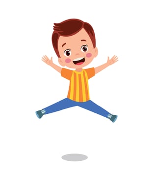 Happy Little Children Having Fun vector
