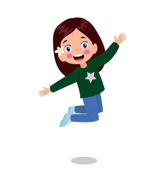Happy Little Children Having Fun vector