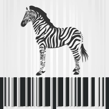 Horse made of horses. A vector illustration