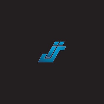 IJ initial logo monogram design modern template blue vector