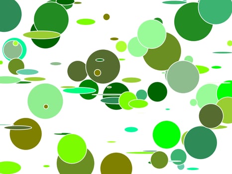 green shapes background vector
