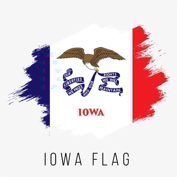 USA State Iowa Grunge Vector Flag Design Template. Iowa Flag for Independence Day. Grunge Iowa Flag