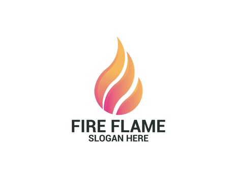 fire flame logo icon vector design template
