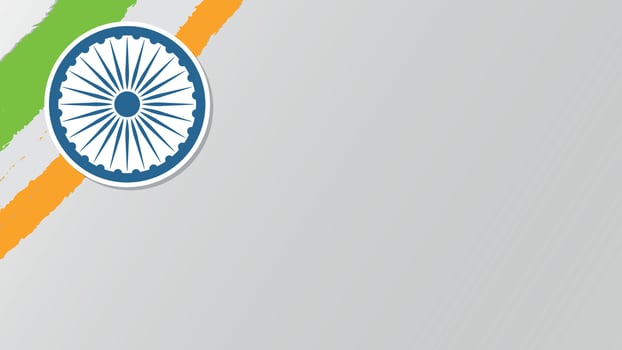 Indian Tricolor flag background for independence day. Website banner and greeting card design template. vector
