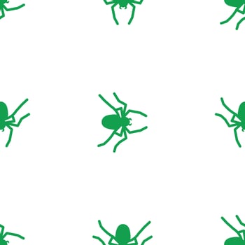 Spider vector seamless pattern on a white background. Insect pattern print on textiles, paper, wrapping paper theme