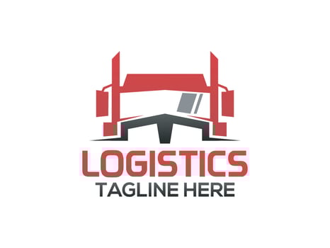 logistic truck logo design transport express cargo Vector template