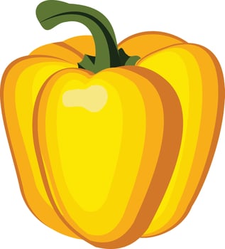 A yellow diced bell pepper vector