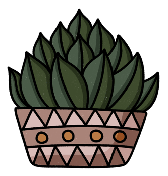 Cute cactus in pot icon. png