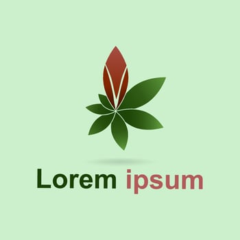 Floral nature creative logo design. Eco and Bio Natural Organic Logotype concept icon. Design suitable for nature sign, health care, for spa, organic food or alternative medicine center. Eps 10 vector