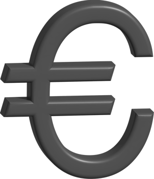 3d illustration of euro money png