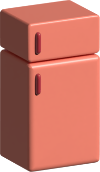 3d illustration of fridge png