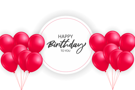 Happy Birthday background with frame use  for  Greeting card, poster template, party invitation layout png