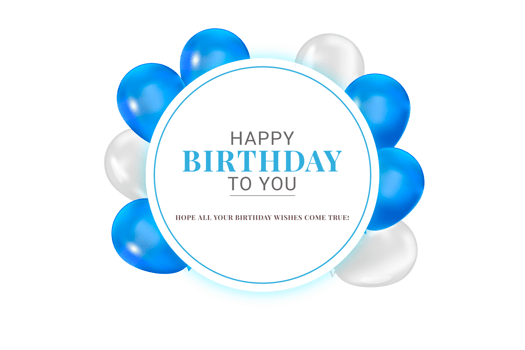Happy Birthday background with frame use  for  Greeting card, poster template, party invitation layout png