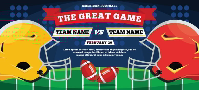 American Football Event Poster Template vector