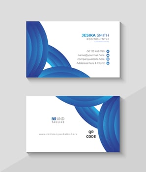 Clean, Abstract and Modern Business Card Template, Flat Visiting Design vector