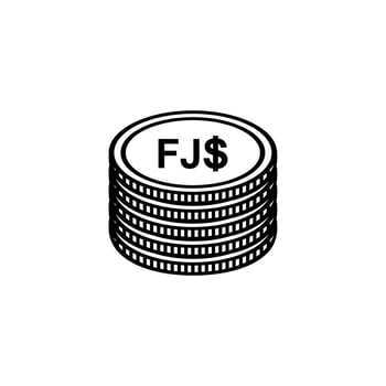 Fiji Currency, Fijian Dollar, FJD Sign. Vector Illustration