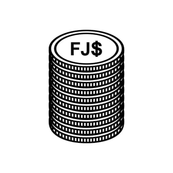 Fiji Currency, Fijian Dollar, FJD Sign. Vector Illustration