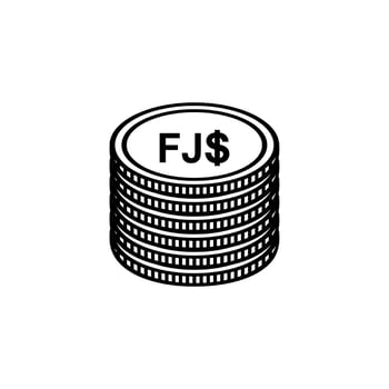 Fiji Currency, Fijian Dollar, FJD Sign. Vector Illustration
