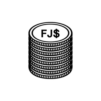 Fiji Currency, Fijian Dollar, FJD Sign. Vector Illustration