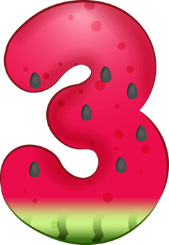 Watermelon Number 3 png