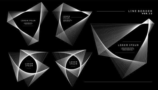 Modern abstract lines border design template. Technology lines border design. vector