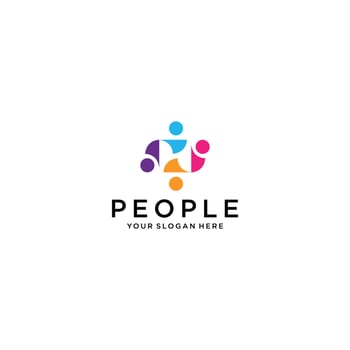 People logo vector icon design template