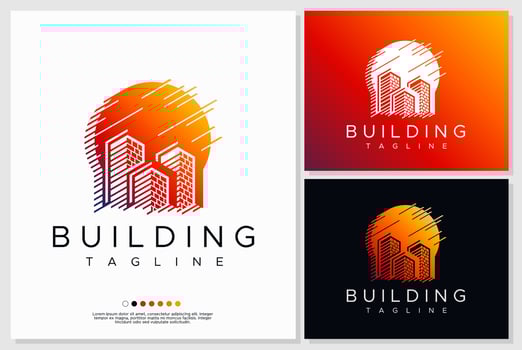 Modern property logo design concept. Construction logo template design. vector