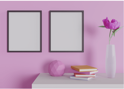 Design 3d rendering interior mockup png